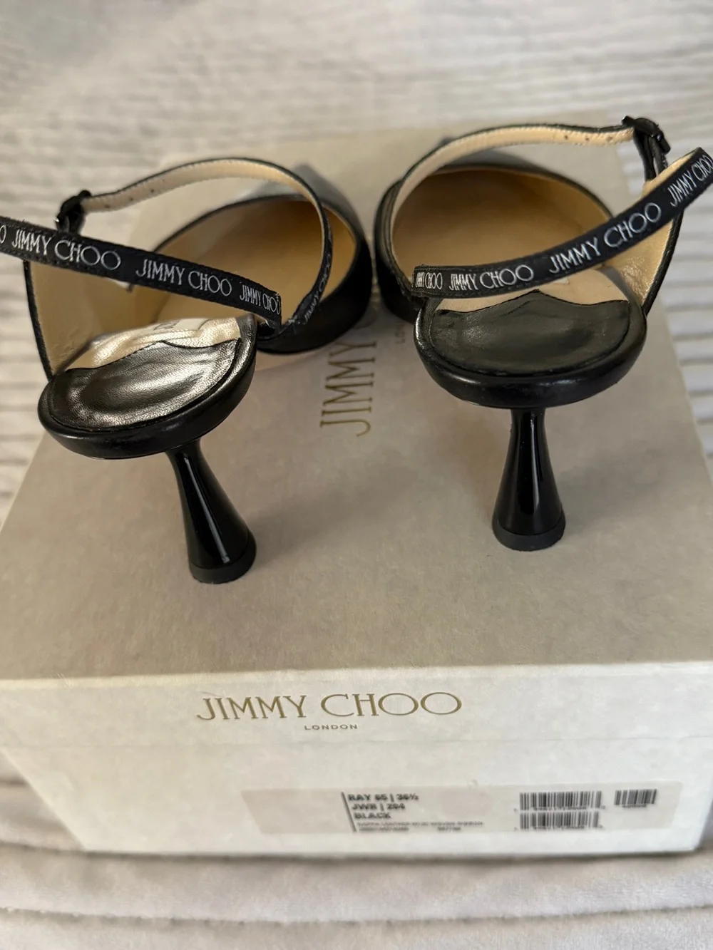 Jimmy Choo Ray 65 Black Leather Pumps | Size 36.5